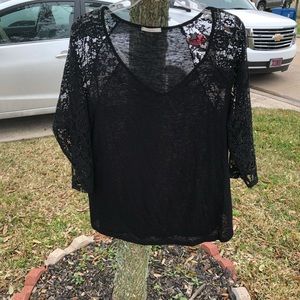 Black lace top